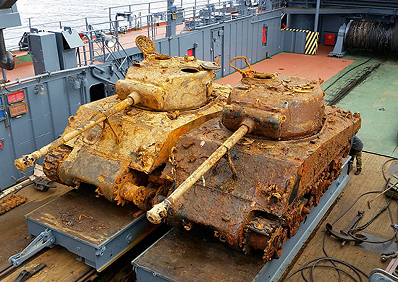 Три танка «Шерман» подняты со дна Баренцева моря