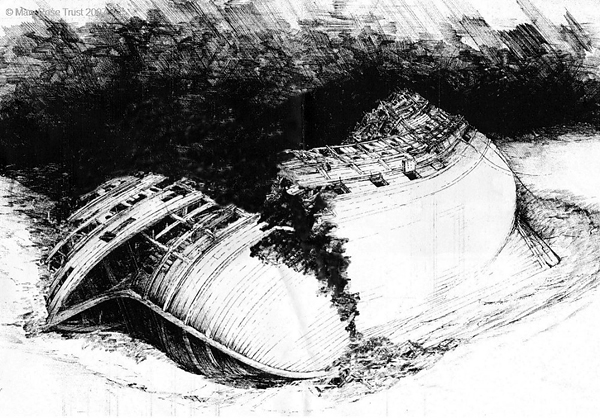 В 1836 году рыбаки обнаружили место затопления «Мэри Роуз»