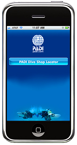 Дайв-центры и курорты PADI в мобильном телефоне