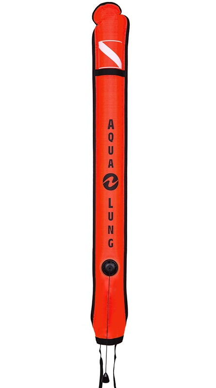 Буй Aqualung нейлоновый оранжевый с клапаном, 130 см
