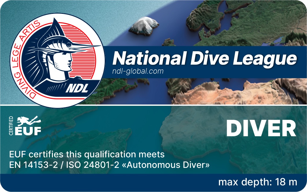 Курс обучения дайвингу NDL Diver