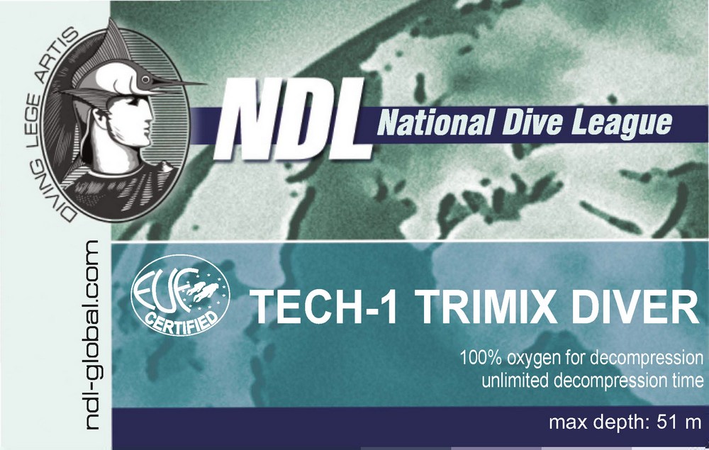 Курс технического дайвинга NDL Tech-1 Trimix Diver