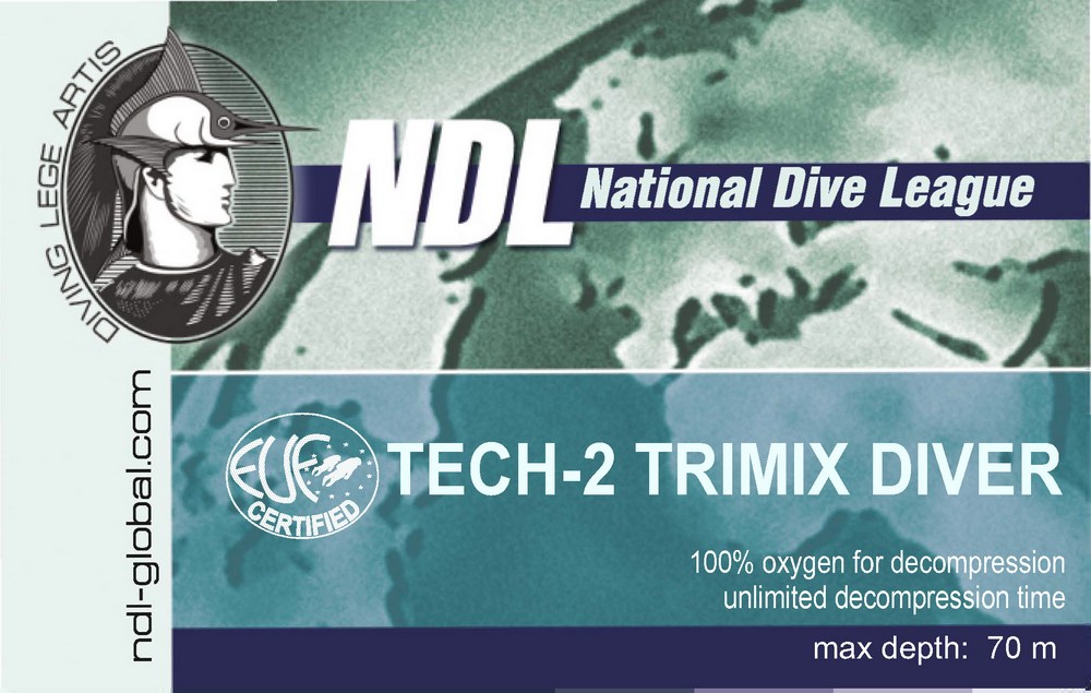 Курс технического дайвинга NDL Tech-2 Trimix Diver