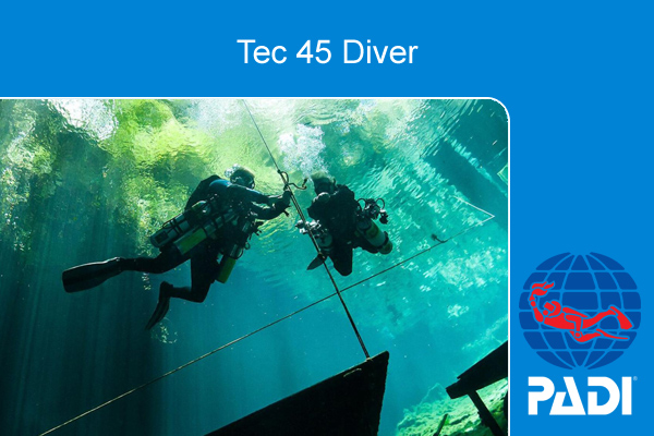 Курс технического дайвинга PADI Tec 45 Diver