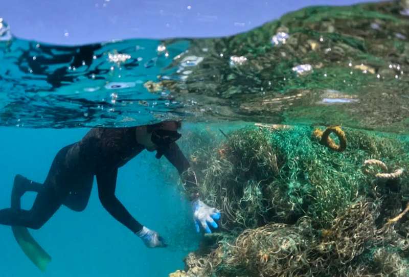 Фридайверы очистили от брошенных сетей целый риф