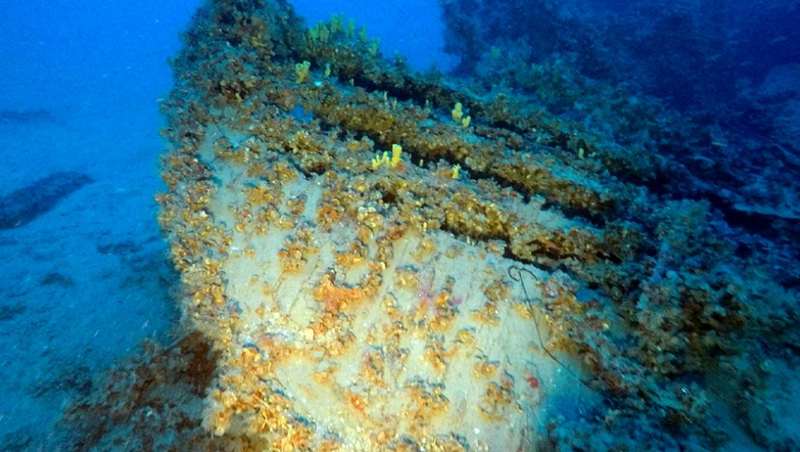 Неизвестный корабль найден у берегов Греции