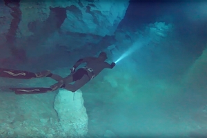 Сто метров в Ординской пещере на задержке дыхания